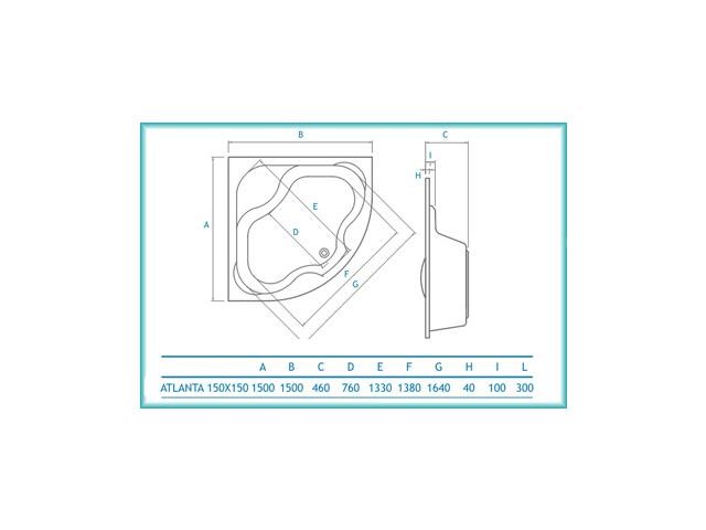 Koller Pool Atlanta 150*150 ванна акриловая угловая