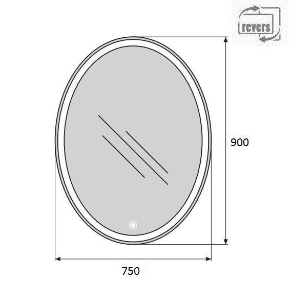 Зеркальное полотно BelBagno 75*90 SPC-VST-750-900-LED-TCH