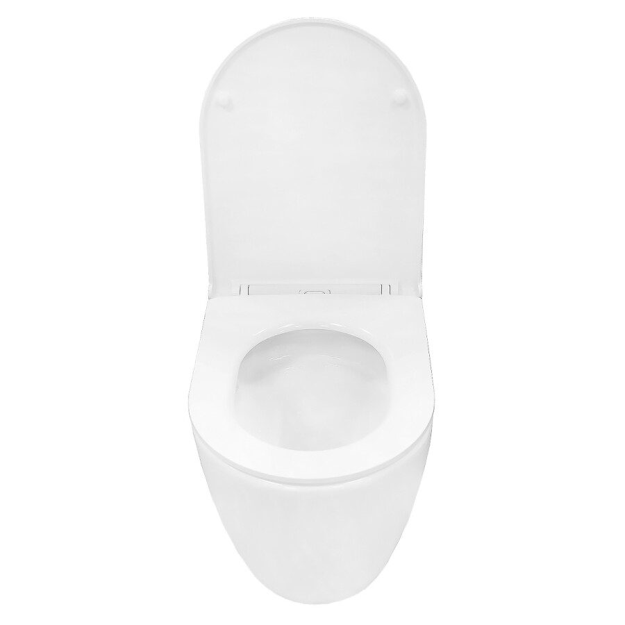 Унитаз-компакт Azario Verona 360х660х800, напольный, безободковый, система смыва "Торнадо", в комплекте с быстросъемным сиденьем микролифт AZ-8301