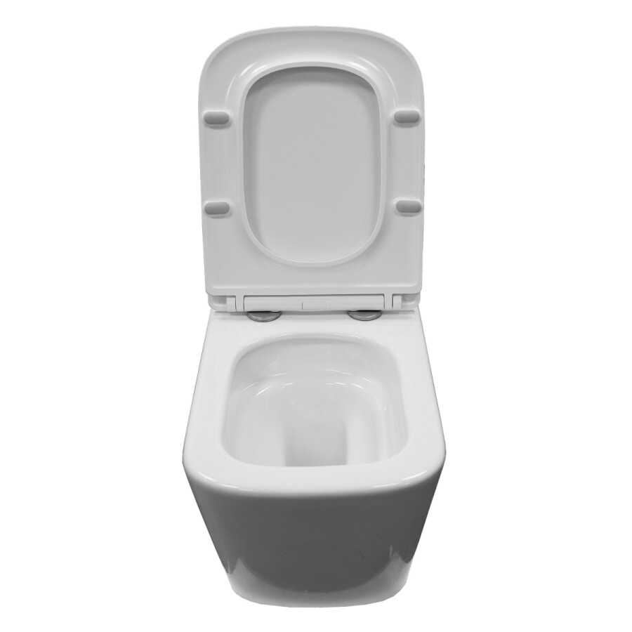 Унитаз подвесной Azario Armonia с системой смыва Tornado, безободковый с сиденьем микролифт 490*340*360 AZ-2403