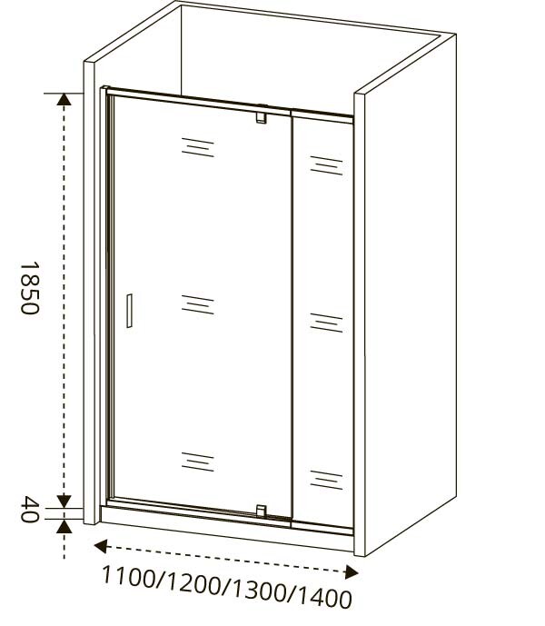 Bas Orion WTW-PD-110-С-CH Душевые двери 110*185 ОР00018