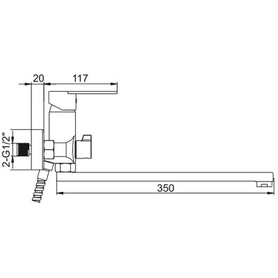 Gerhans K22T смеситель для ванны K13122T
