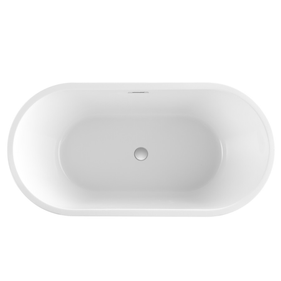 Ванна акриловая Azario BLANCA 1700x750x580 отдельностоящая, в комплекте с сифоном и металлической рамой, цвет белый AZ-6602-17075