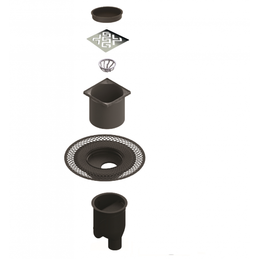 Berges Wasserhaus Platz Antik 090060 Душевой трап 100*100 мм