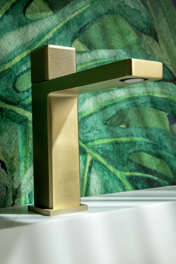 Смеситель автоматический для раковины Boheme Quad Золото матовый 159-MG