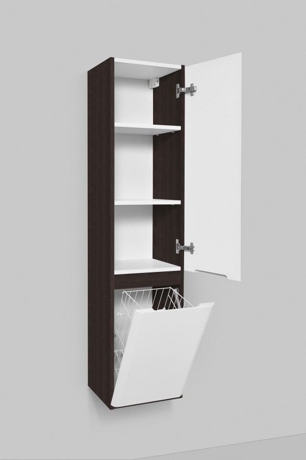 Am.Pm Bliss M55CHR0341VF шкаф-пенал подвесной R фактурная венге 34