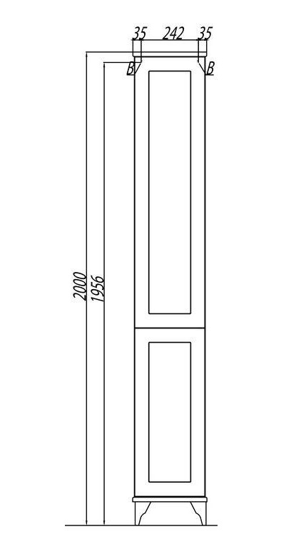 Пенал напольный AQUATON Леон Дуб белый 1A187903LBPS0