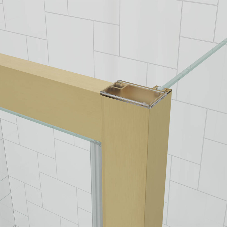 Душевой угол Veconi Ottimo P20 G-SP (120×100×190) распашная, профиль брашированное золото, стекло матовое OP20G-SP-120100-07-C9