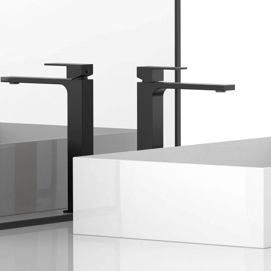 Vincea Cube смеситель для раковины черный VBF-1C02MB