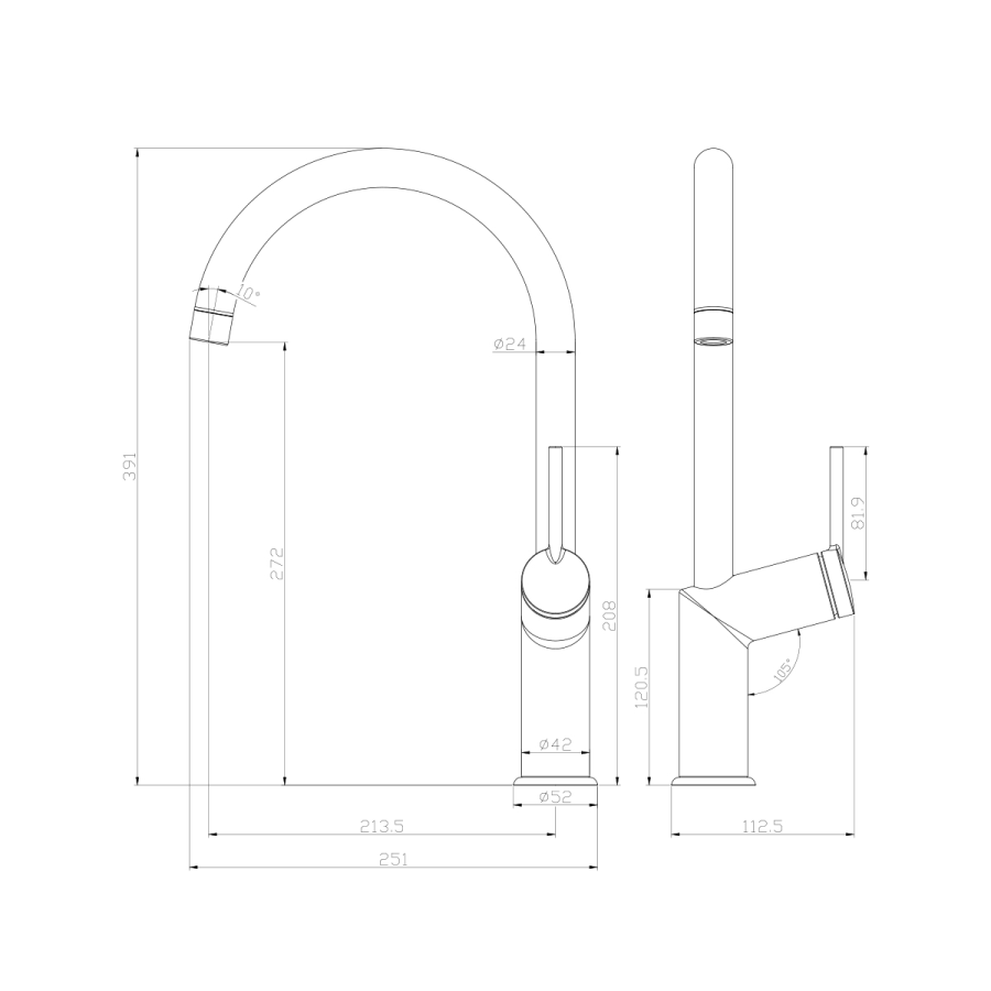 Lemark Minima смеситель для кухни LM3805C