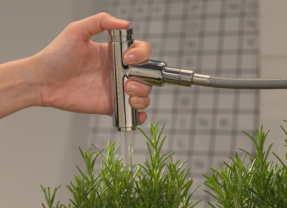 Hansgrohe Metris M71 Кухонный смеситель 320 с вытяжным душем 2jet сталь 14820800