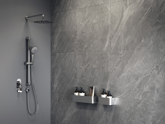 Керамогранит Cersanit Cambio серый ректификат рельеф 60x120 A17427