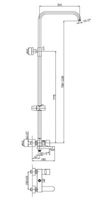 Haiba HB2401 Душевая система с изливом