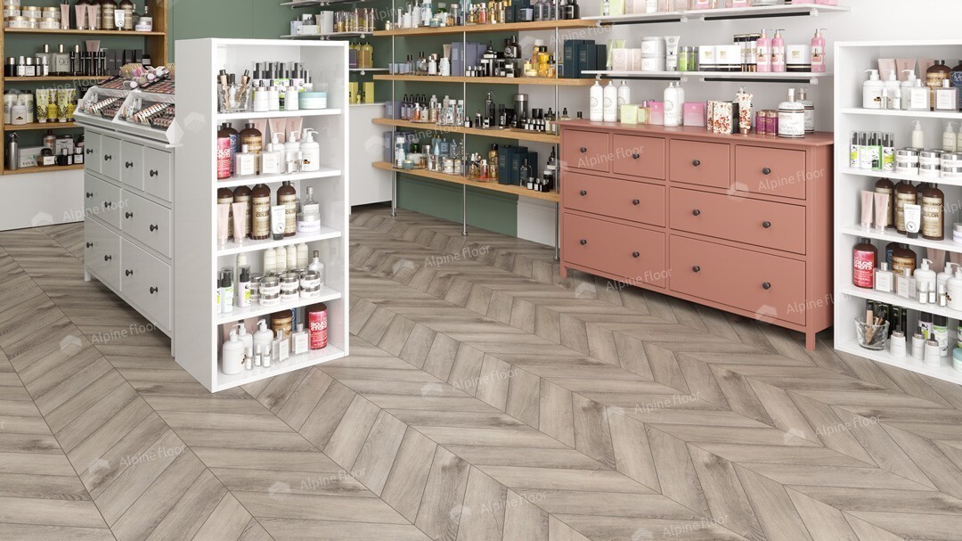 Alpine Floor Chevron LVT Кварцвиниловая плитка Дуб Исида ECO 20-8AB 555х127х2.5 mm