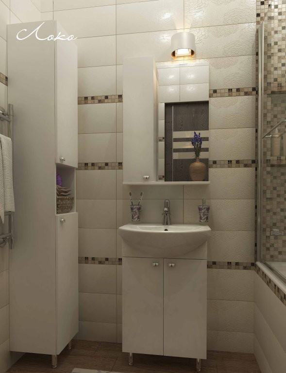 Triton Локо 50 зеркало со шкафчиком и полкой правое