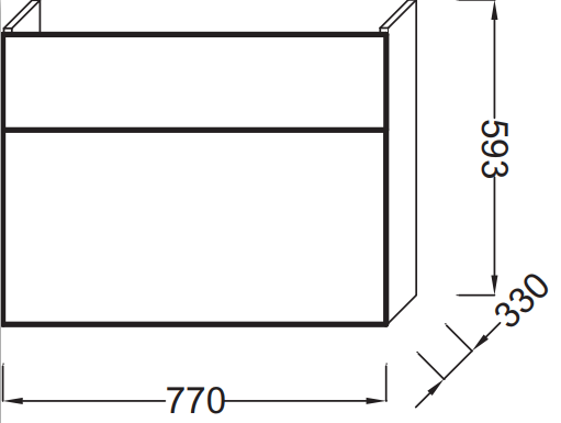 Jacob Delafon Presqu'ile 80 тумба EB927-J5 под раковину E1343-00 подвесная