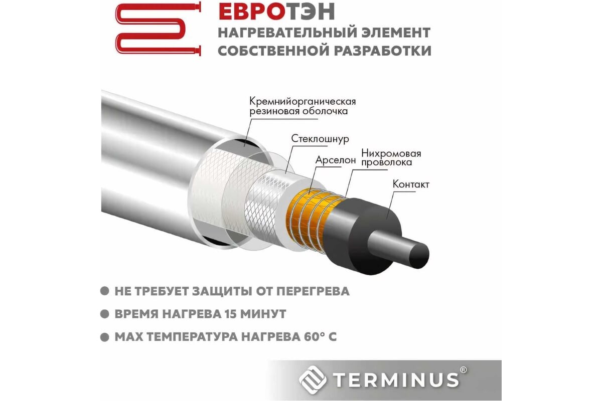 Полотенцесушитель Terminus Евромикс Quick Touch 432/650 П6