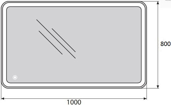 Зеркальное полотно BelBagno 100*80 SPC-MAR-1000-800-LED-TCH