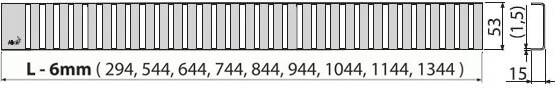 AlcaPlast Line Дизайн-решетка 950 мм