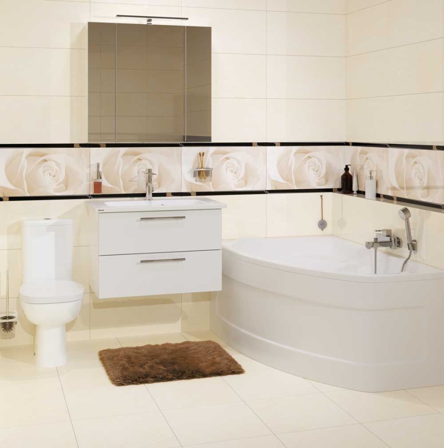 Cersanit Effecta 2х60 см бордюр настенный стеклянный EFF-WGA011