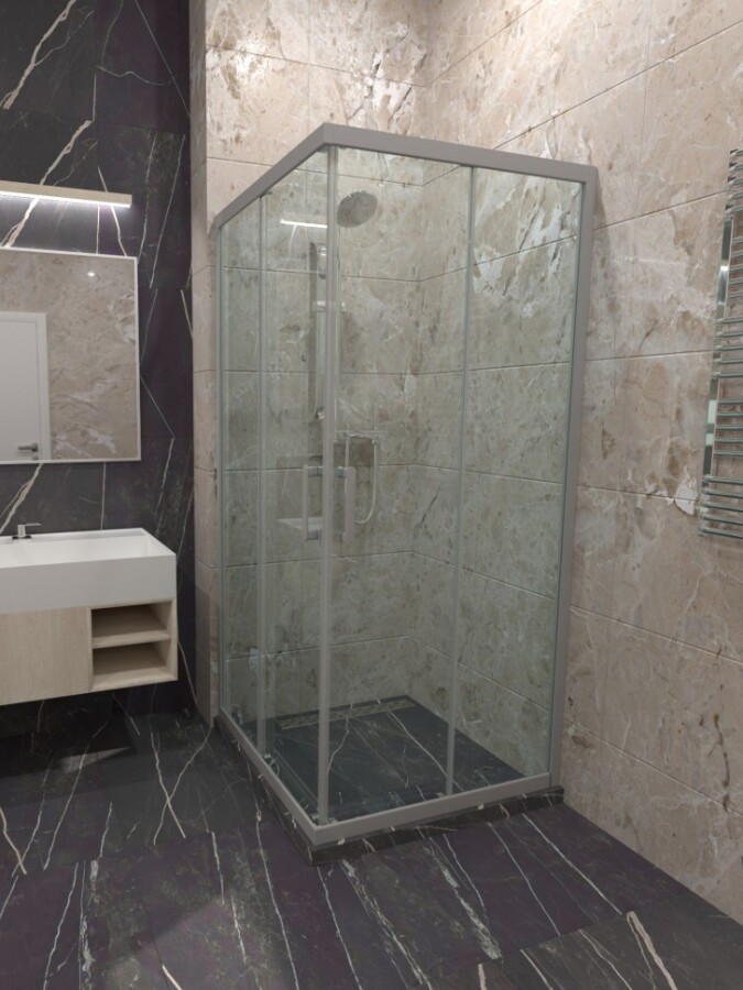 Душевая Ширма Triton pro Фикс-Графит 100х100 Щ0000077237