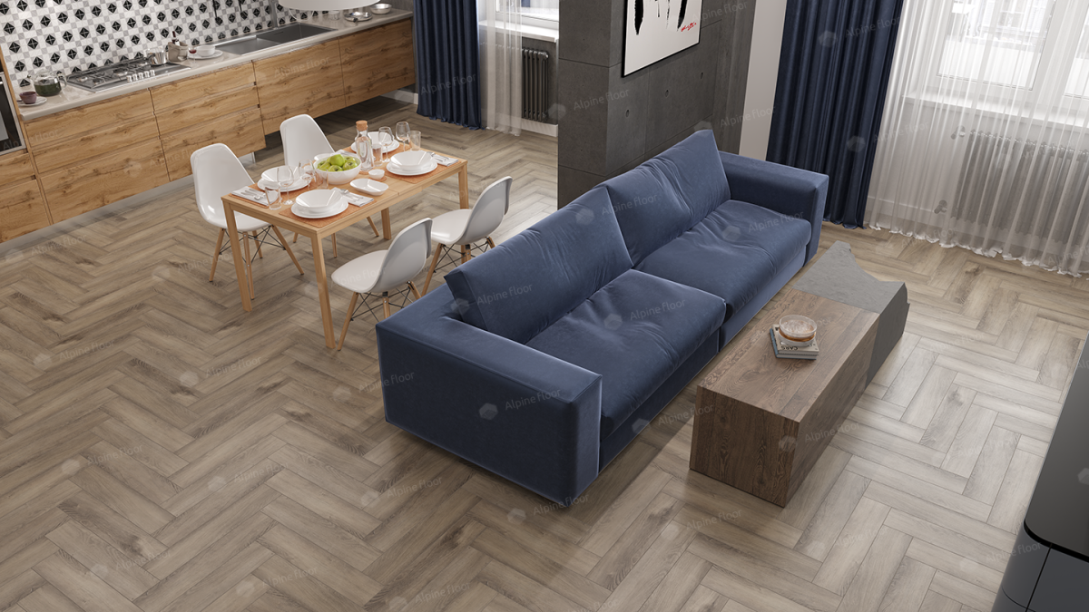 Alpine Floor Parquet Light SPC ламинат Дуб Исида ECO 13-15AB-R 600 х 125 х 4мм