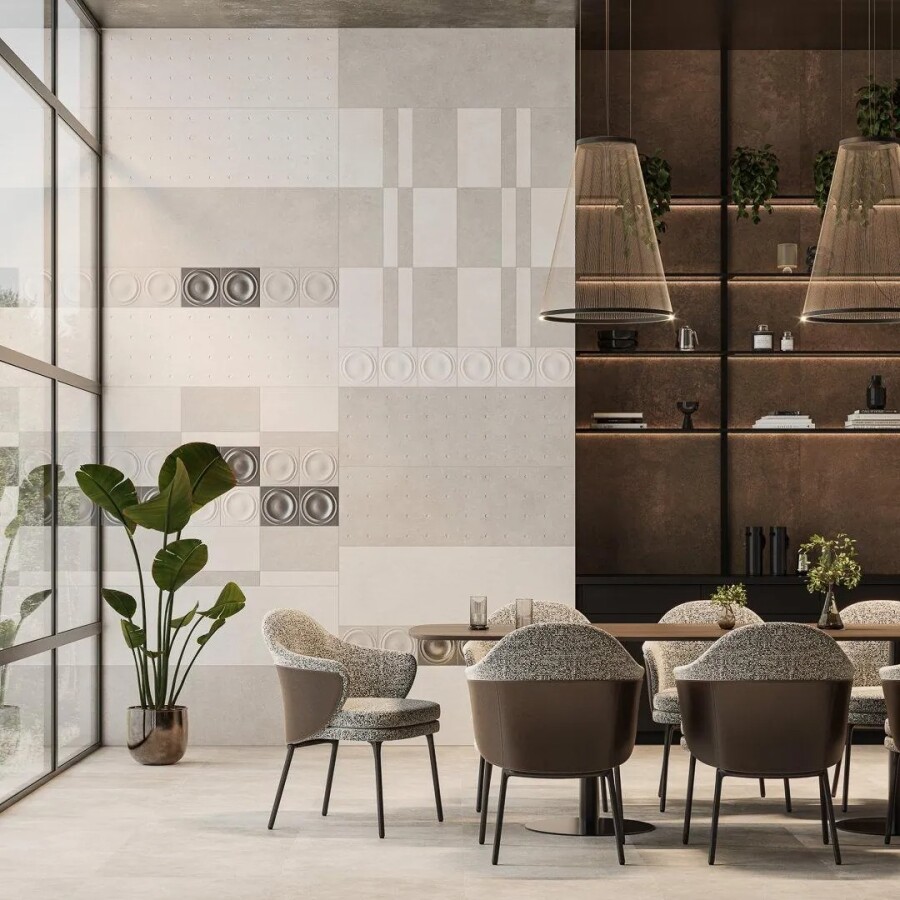 Керамическая плитка Декор Kerama Marazzi Прованс Арль металл глянцевый структура обрезной 20x20x0,95 KMD2OBE003BR
