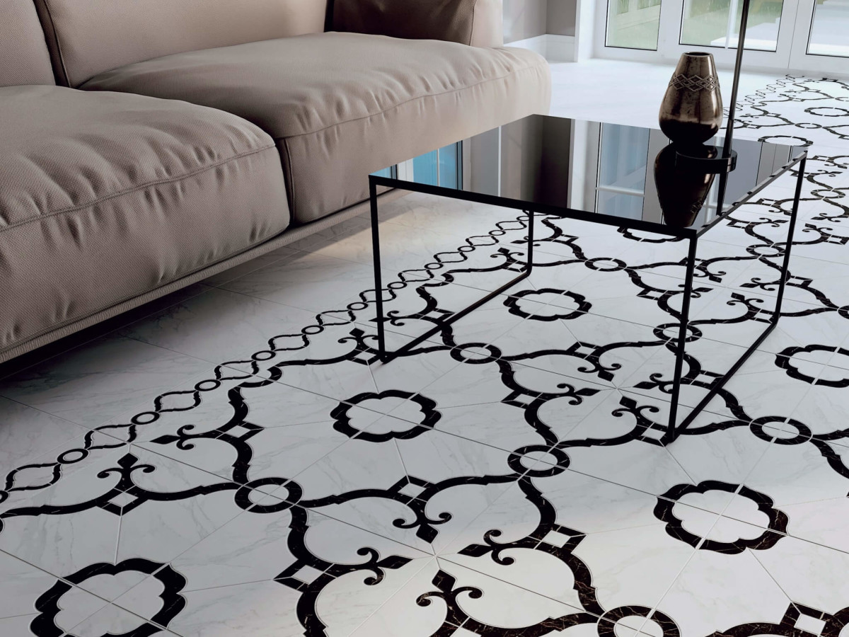 Kerama Marazzi Фрагонар чёрный декор настенный 7,4x15 см HGD\B266\16072