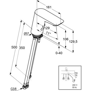 Kludi Balance смеситель для раковины сенсорный 5220205