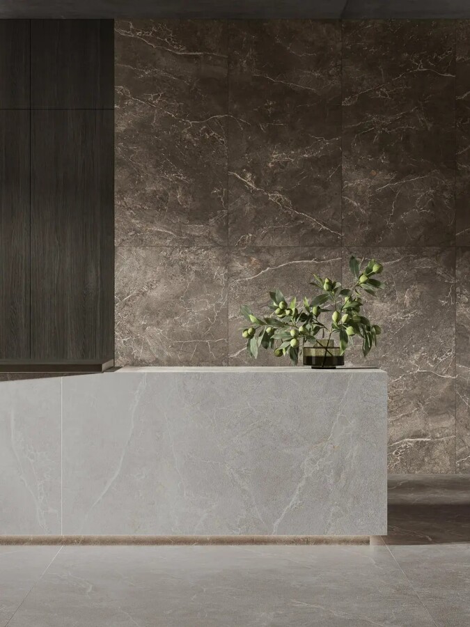 Керамический гранит Kerama Marazzi Прованс Бриансон коричневый матовый обрезной 80x160x0,9 KM8016G0291R