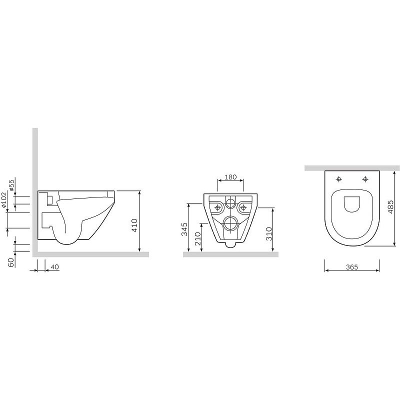 Am.Pm Spirit 2.0 унитаз подвесной безободковый с сиденьем белый матовый C701700MWSC