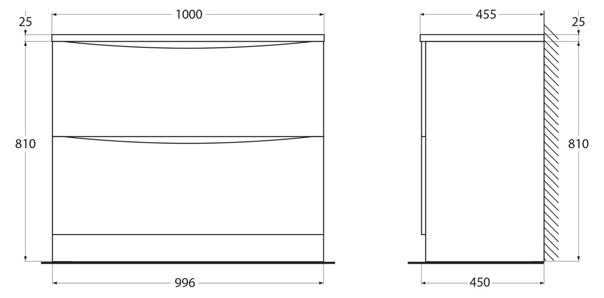 BelBagno Acqua 100 см тумба под раковину ACQUA-1000-2C-PIA-BL напольная