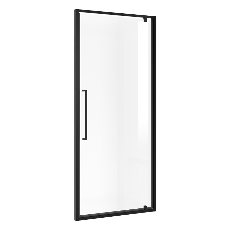 Дверь в нишу Niagara Nova NG-85-10AB (100х195) черный матовый,стекло прозрачное,дверь распашная,1 место