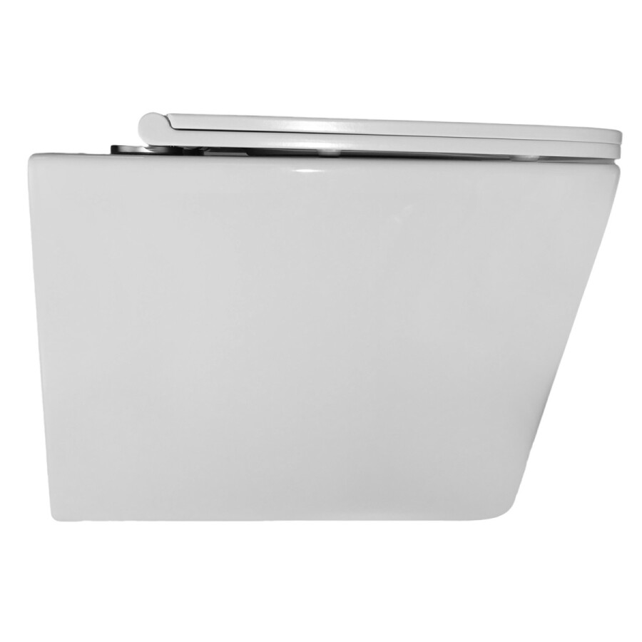 Унитаз подвесной Azario Cascad 525x345x360 безободковый, система смыва "Скрытое Торнадо", в комплекте с быстросъемным сиденьем микролифт AZ-2303A