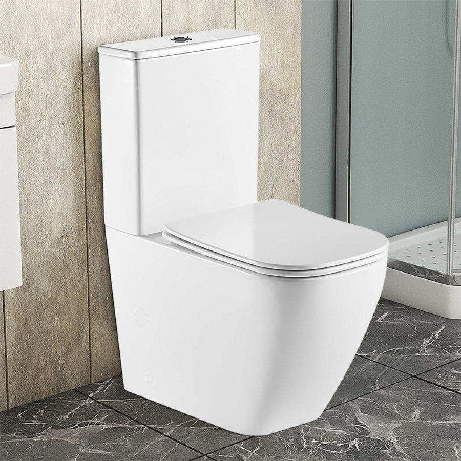 Azario Fretta унитаз напольный безободковый, с арматурой Geberit AZ-1228A-G