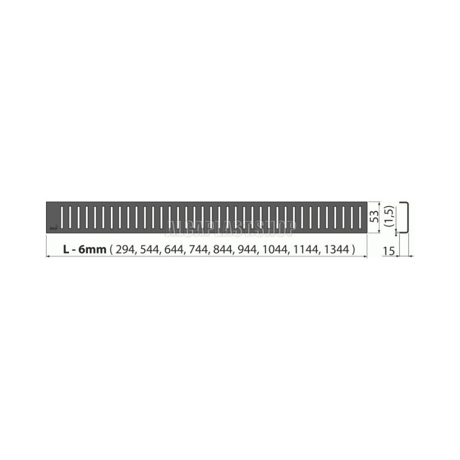 AlcaPlast Pure Дизайн-решетка 650 мм