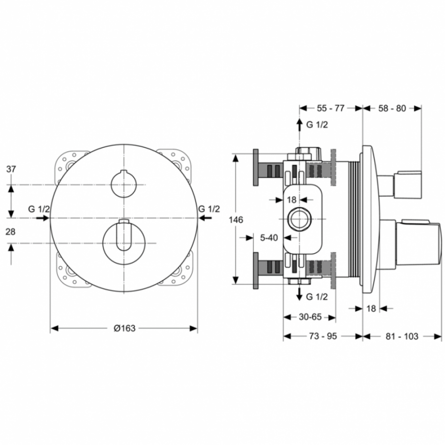 Ideal Standard Ceratherm смеситель для душа A4888AA