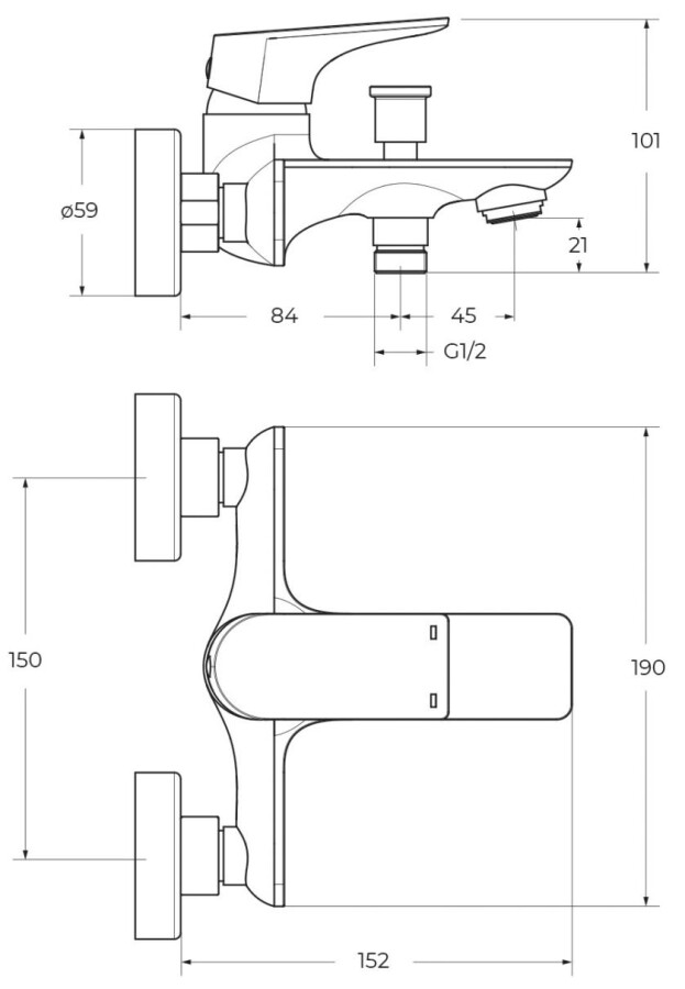Смеситель для ванны и душа BelBagno MARINO-VASM-CRM