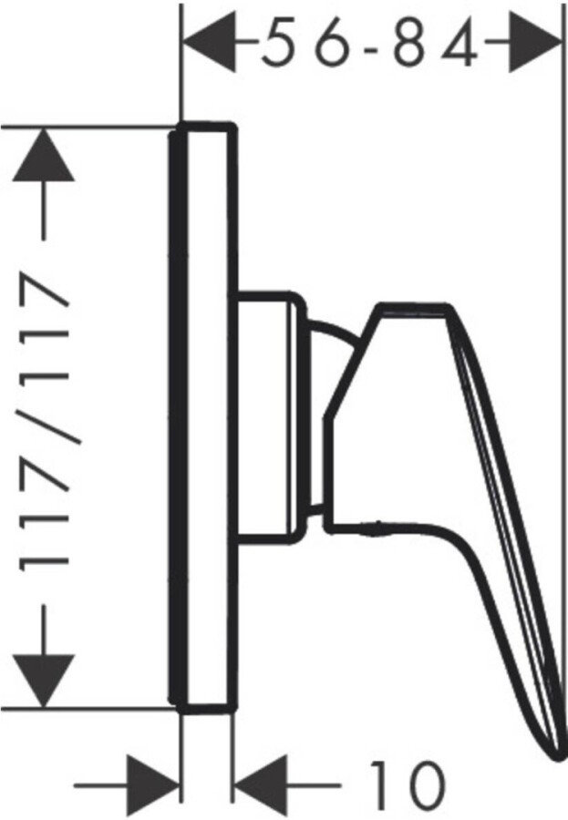 Hansgrohe 71604000S Set HG Logis смеситель для душа скрытого монтажа (71604000+13620180) Хром