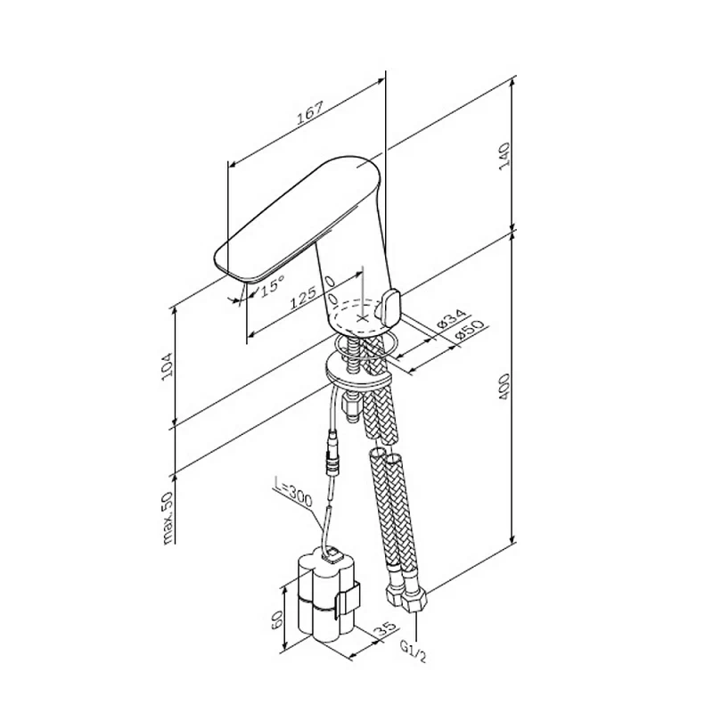 Am.Pm Inspire смеситель для раковины сенсорный F50A02300