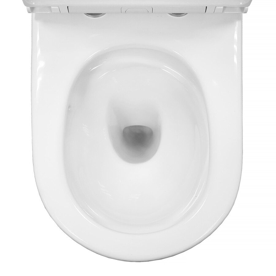 Унитаз-компакт Azario Verona 360х660х800, напольный, безободковый, система смыва "Торнадо", в комплекте с быстросъемным сиденьем микролифт AZ-8301