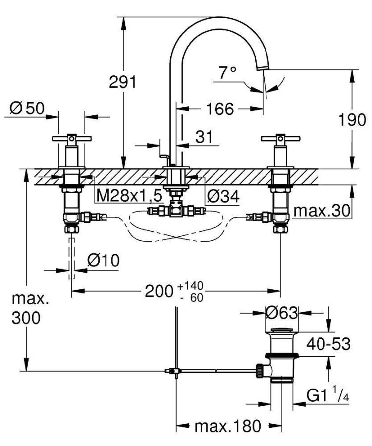 Grohe Atrio смеситель для раковины 20008GL3