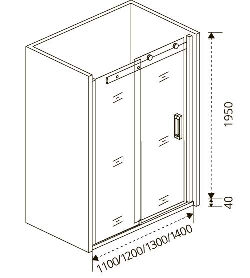 Bas Altair WTW-110-C-CH душевые двери 110*195 АЛ00001