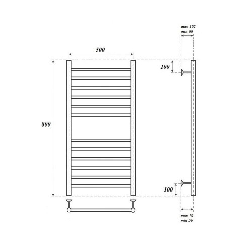 Point Аврора полотенцесушитель электрический 50х80 PN10158SE