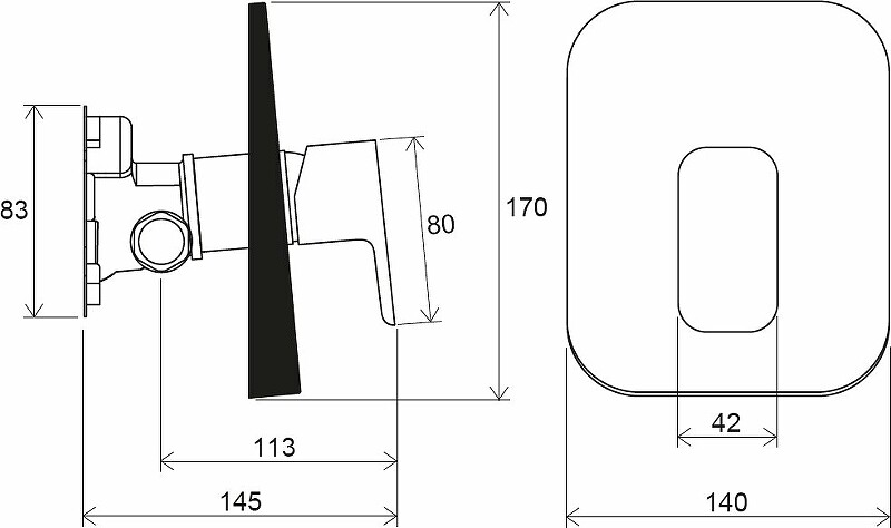 Ravak 10° Free-TD F 066.00 Смеситель для душа хром X070137