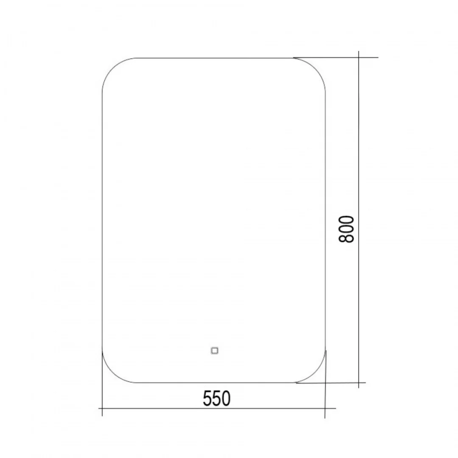 Azario Паллада 55х80 см зеркало сенс. выкл, часы, подогрев LED-00002306
