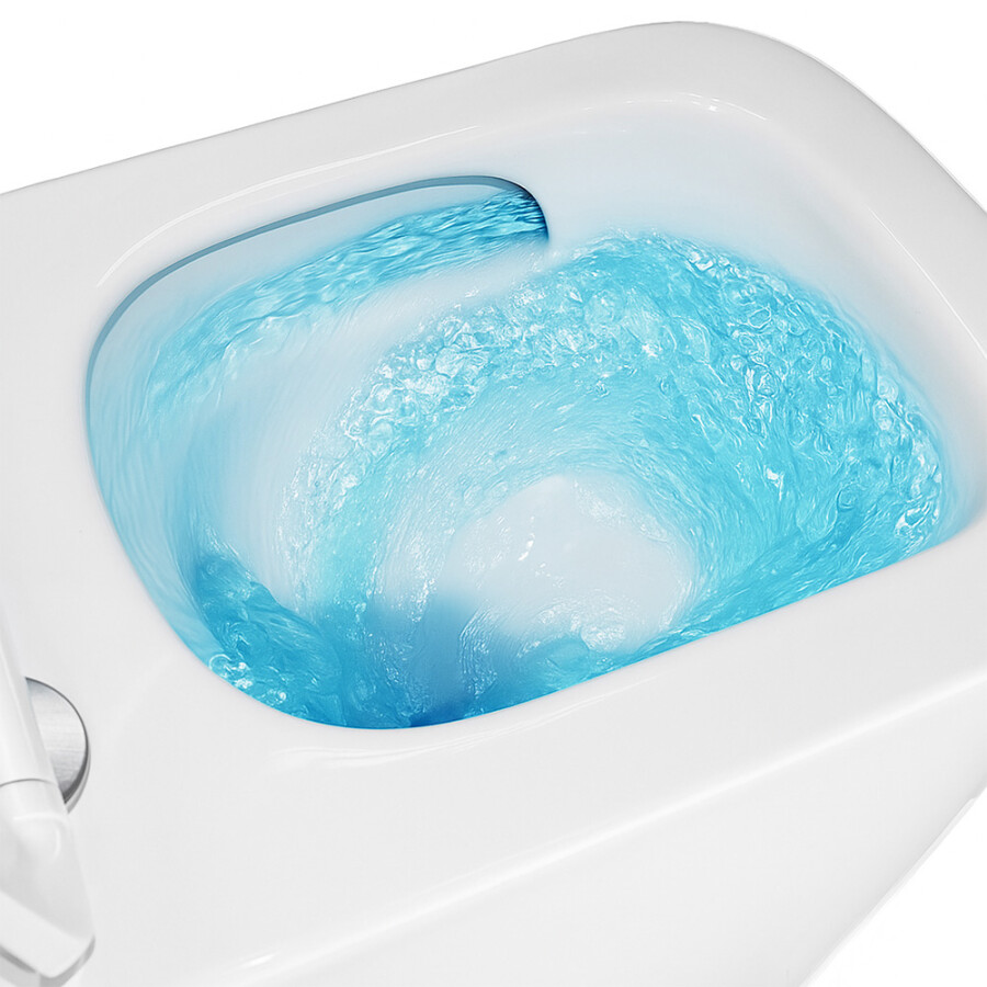 Унитаз подвесной Azario Cascad 525x345x360 безободковый, система смыва "Скрытое Торнадо", в комплекте с быстросъемным сиденьем микролифт AZ-2303A