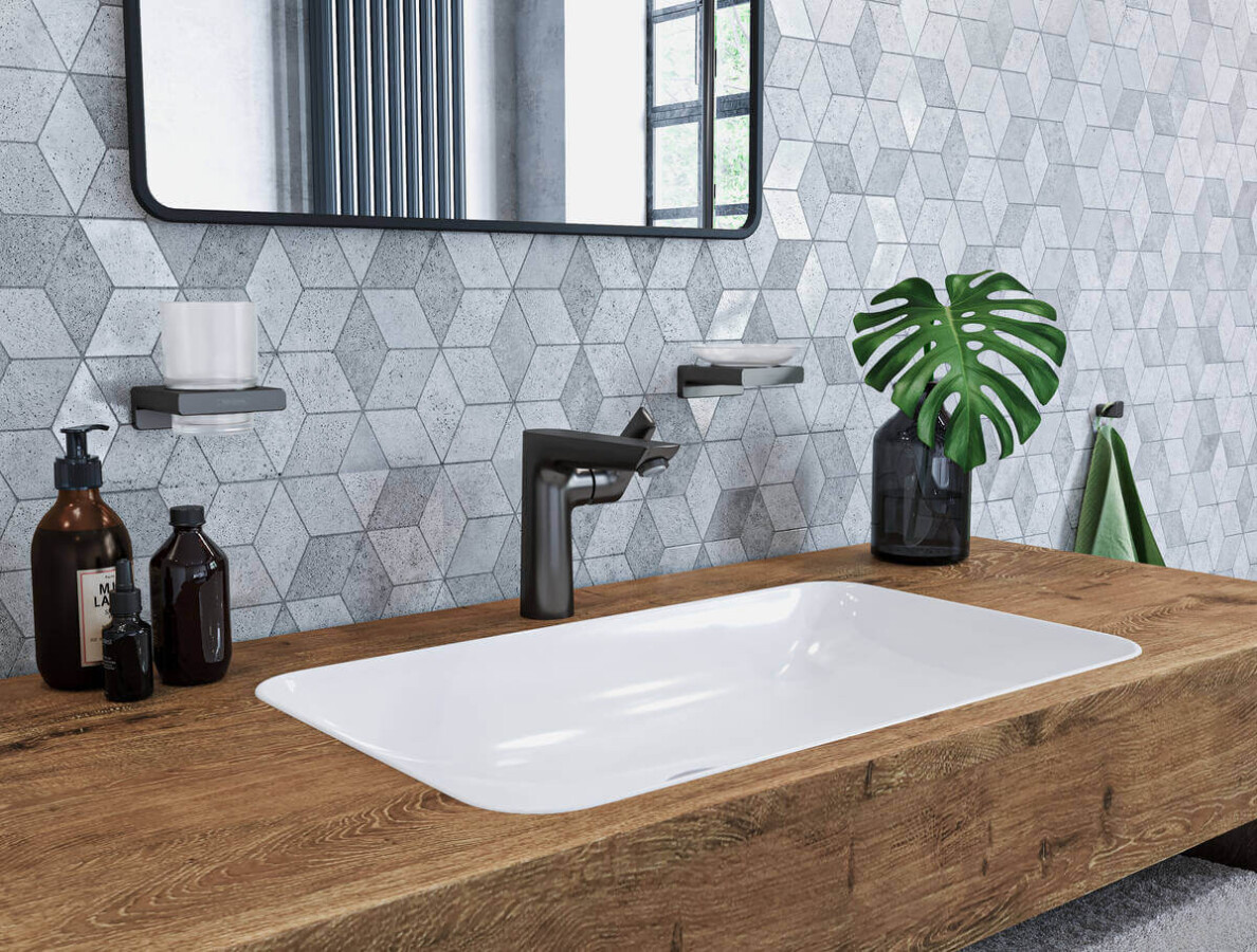 Hansgrohe AddStoris Стакан для зубных щеток хром-черный матовый 41749340
