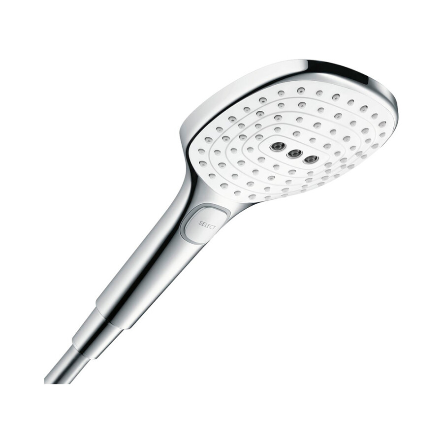 Hansgrohe Raindance Select E Душевой набор 120 3jet с держателем и шлангом 160 см хром-белый матовый 26720400