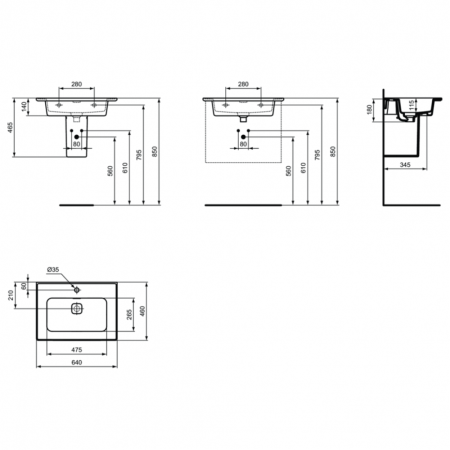Ideal Standard Strada раковина 64х46 см T299101
